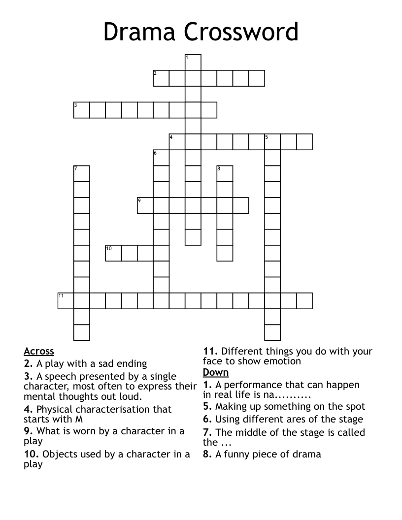 Drama Crossword