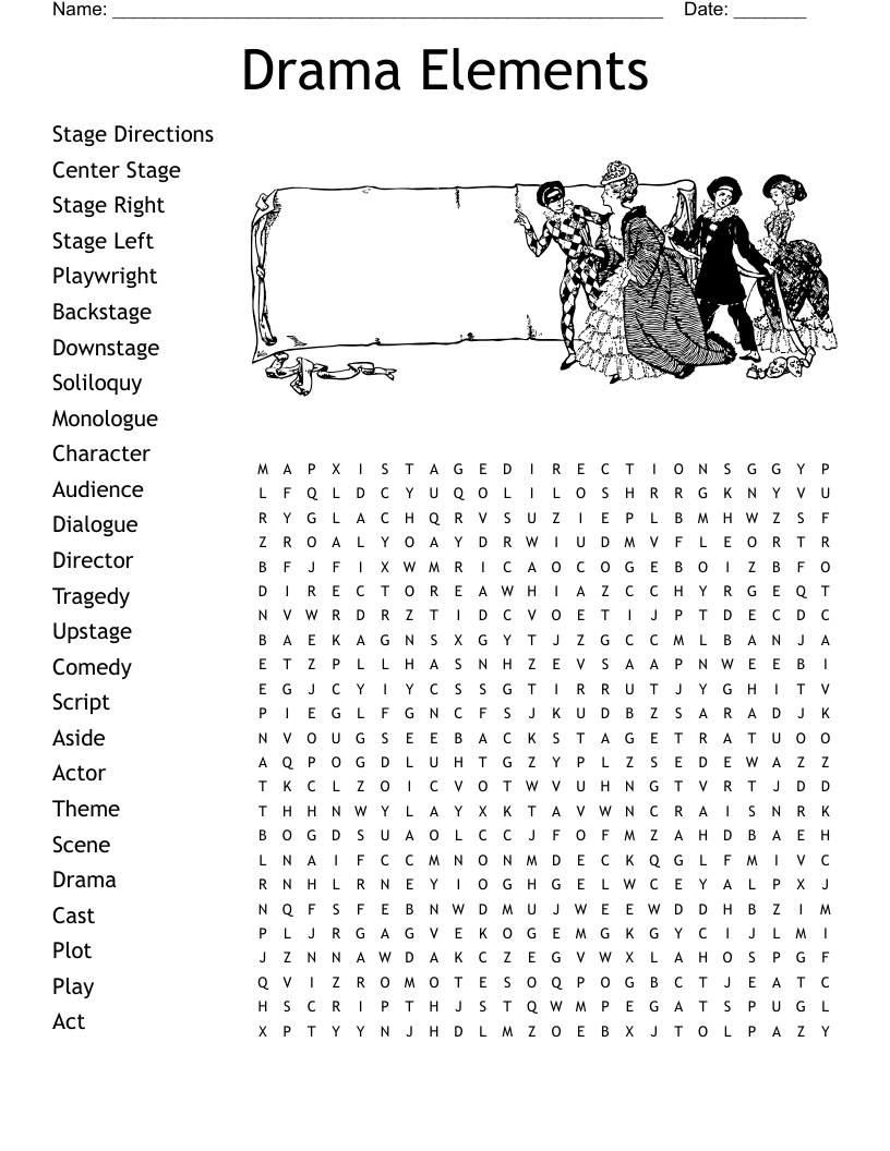 Drama Elements Word Search
