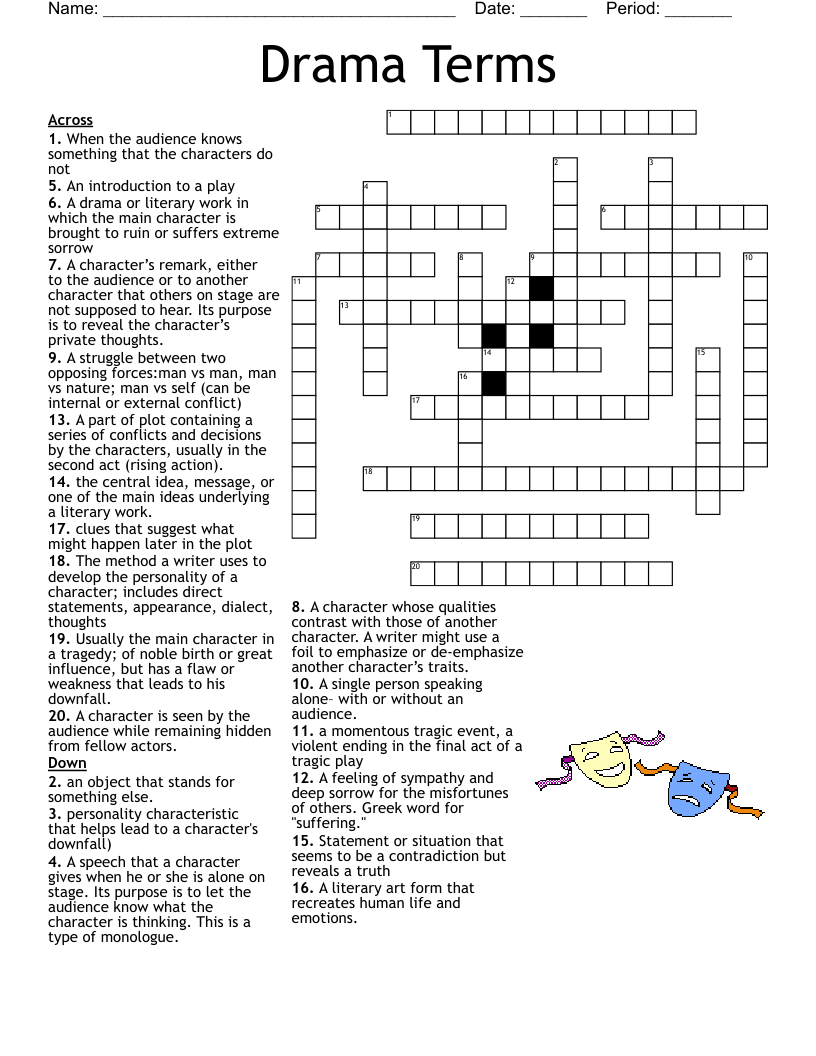 Drama Terms Crossword