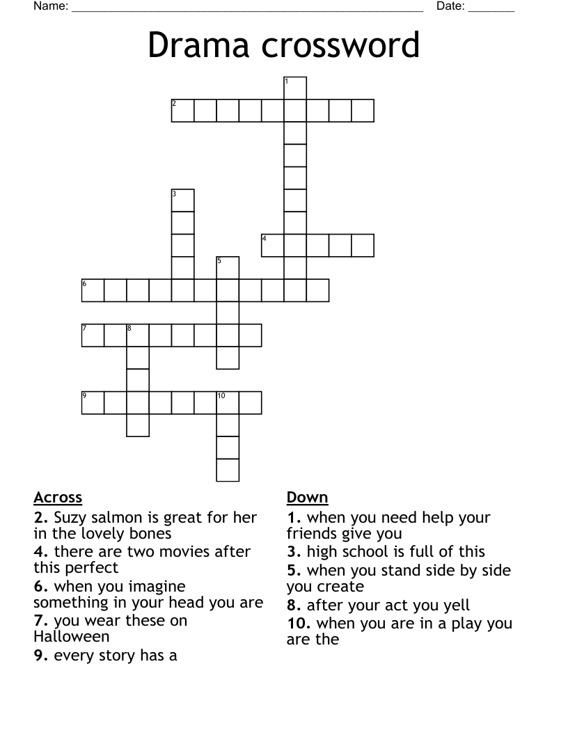 Drama crossword