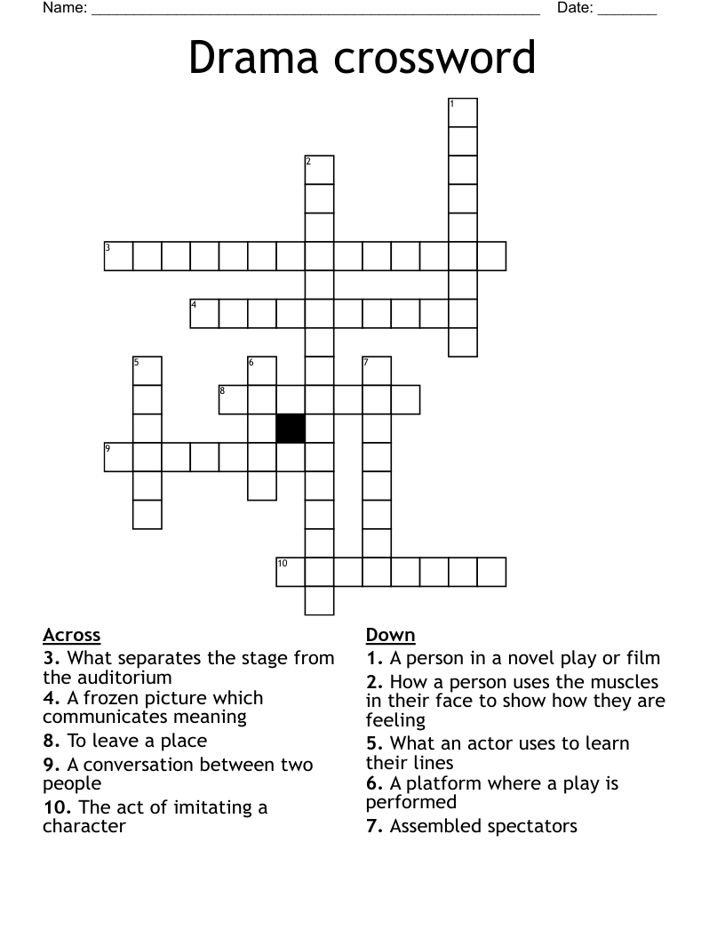 Drama crossword