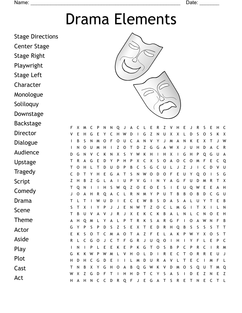 Drama Elements Word Search