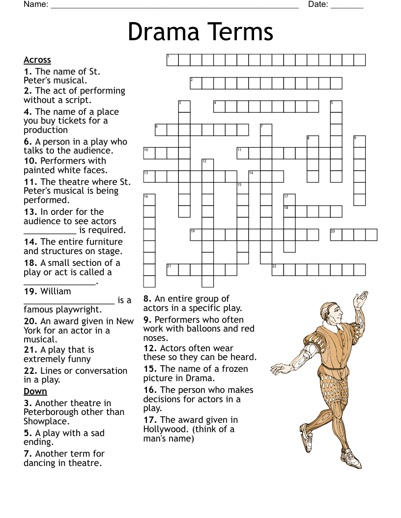 Drama Terms Crossword