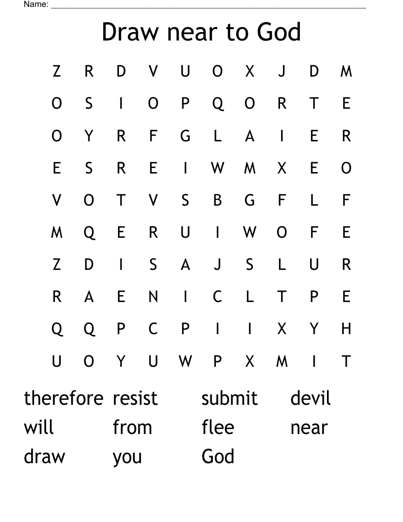 Draw near to God Word Search