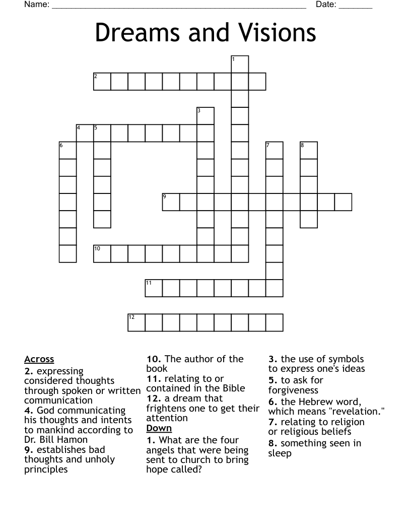 Dreams and Visions Crossword