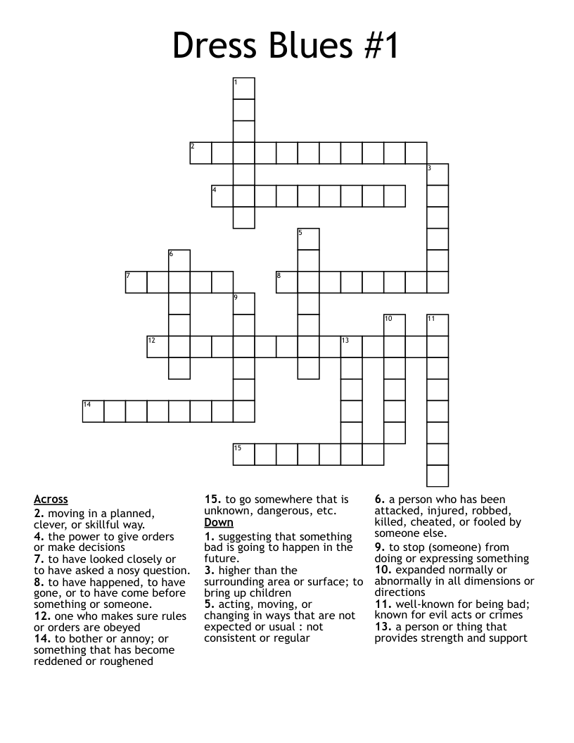 Dress Blues #1 Crossword