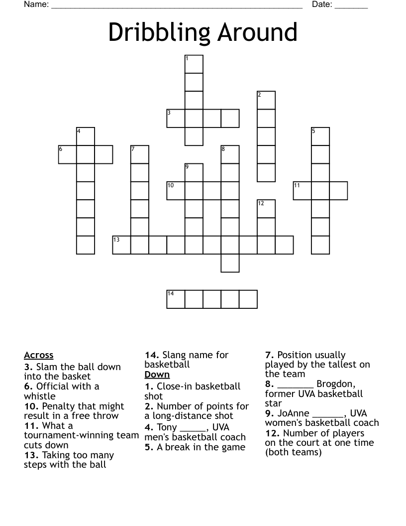 Dribbling Around  Crossword