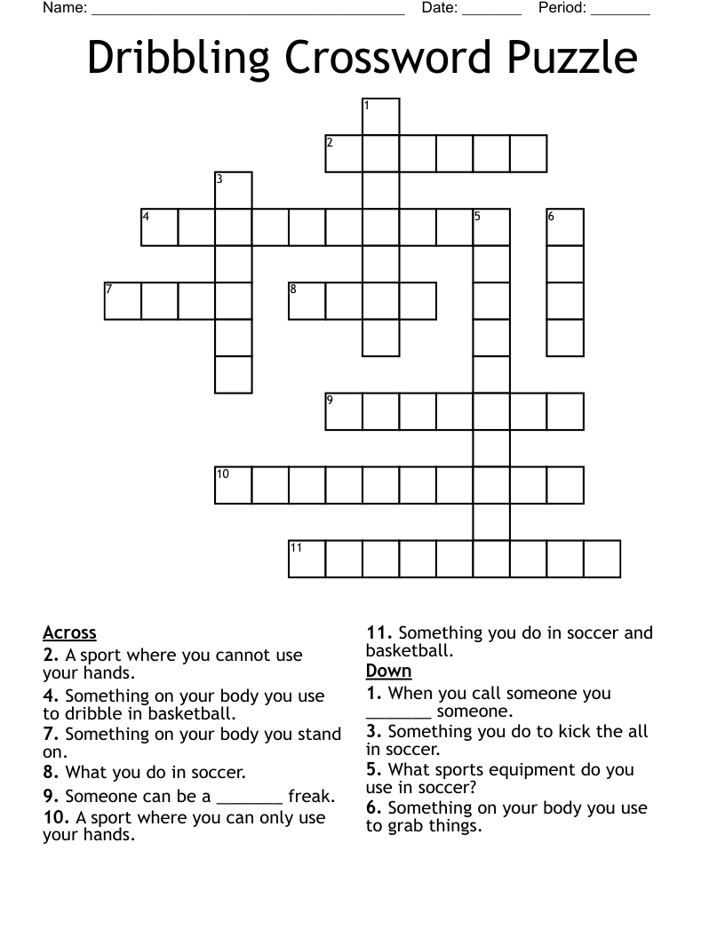 Dribbling Crossword Puzzle