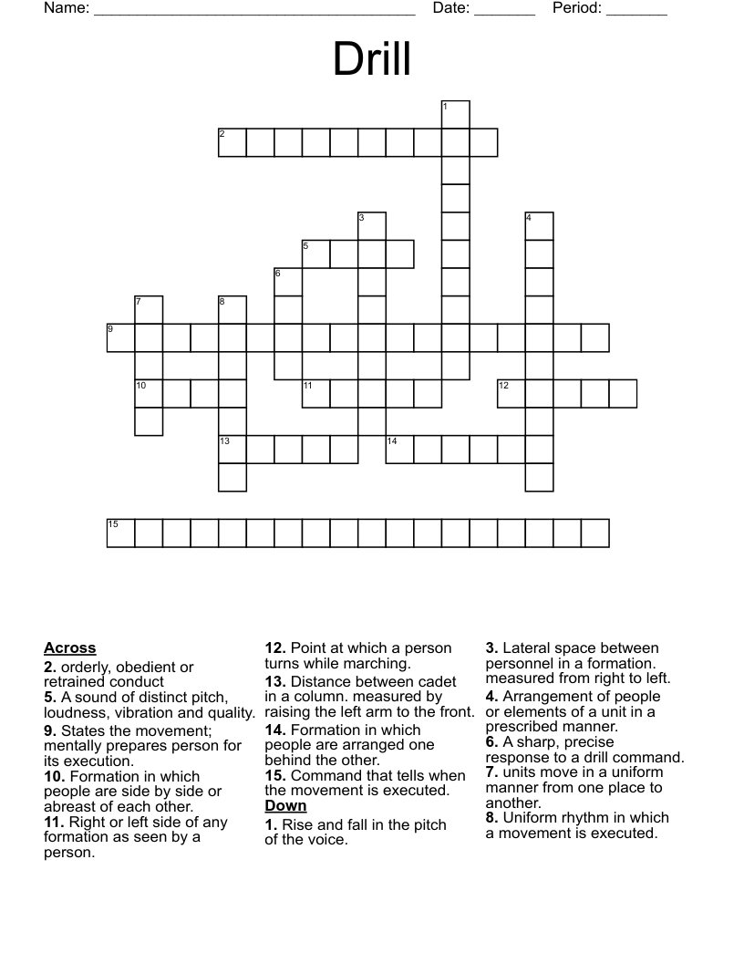 Drill Crossword