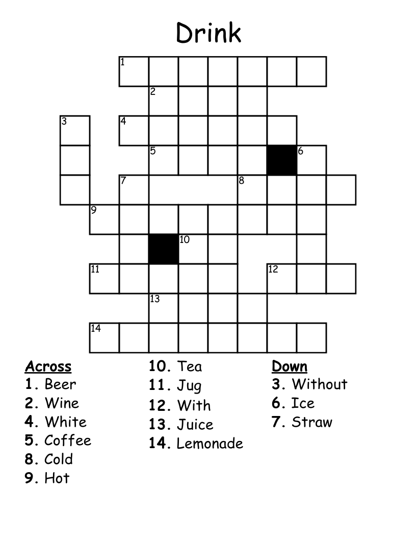 Drink Crossword