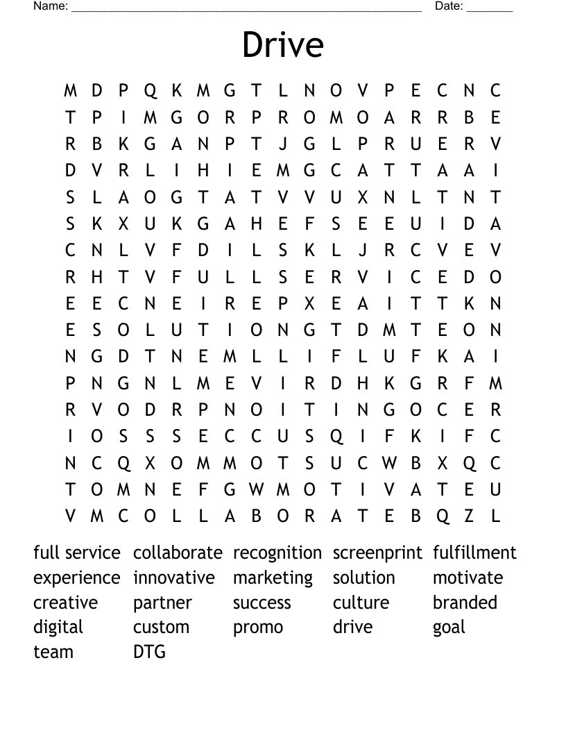 Drive Word Search
