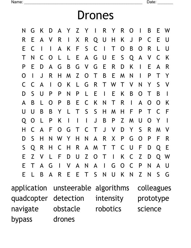 Drones Word Search