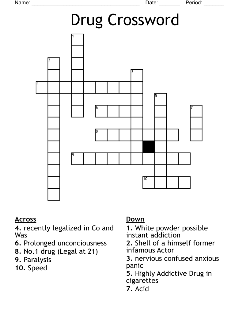 Drug Crossword