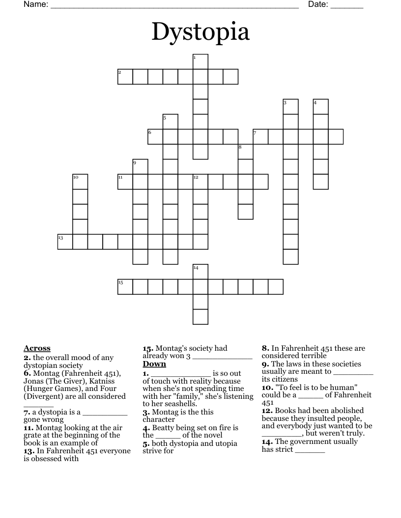Dystopia Crossword