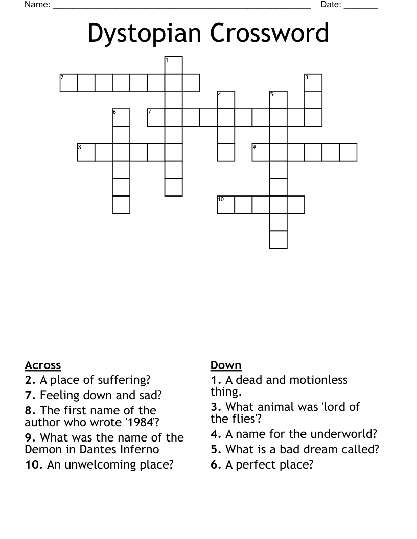 Dystopian Crossword