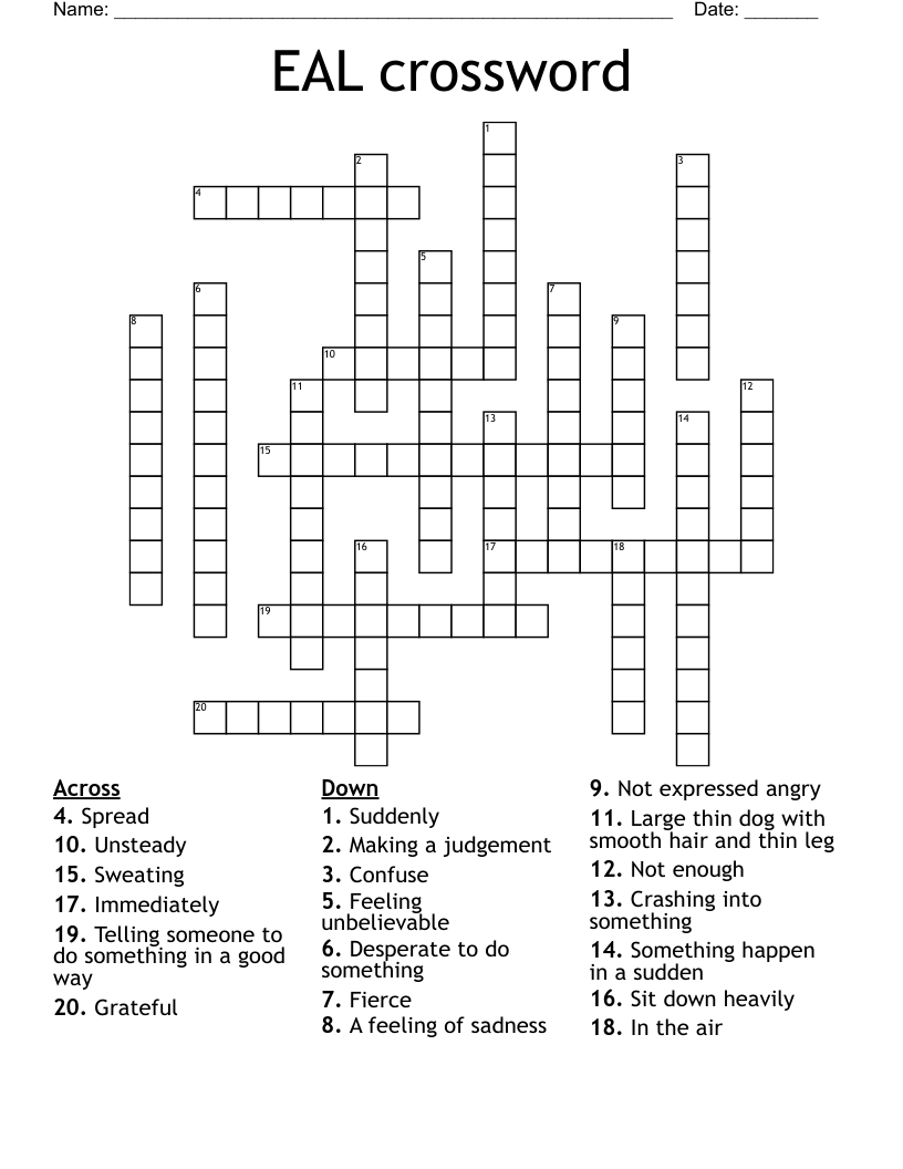 EAL crossword 