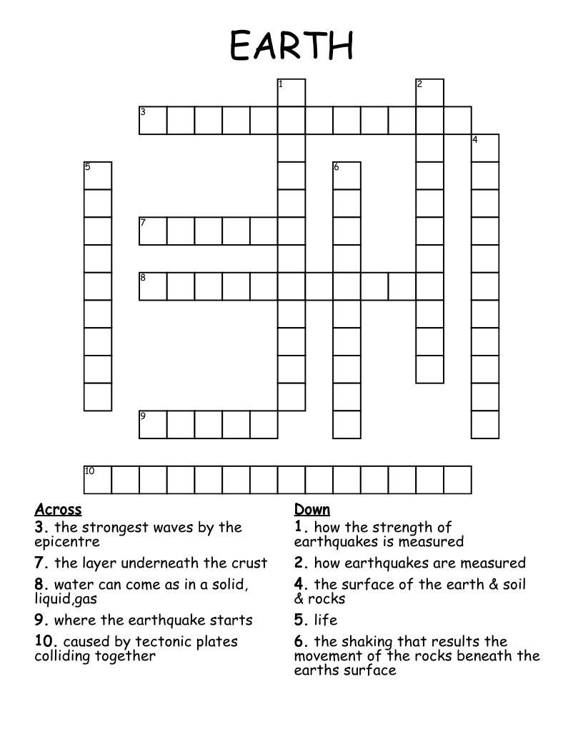 EARTH  Crossword