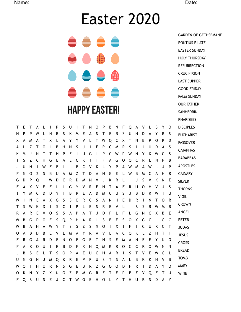 Easter 2020 Word Search