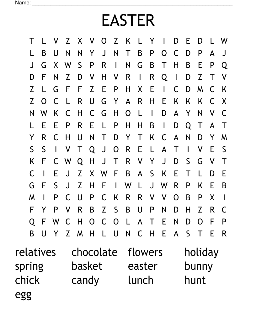 EASTER Word Search