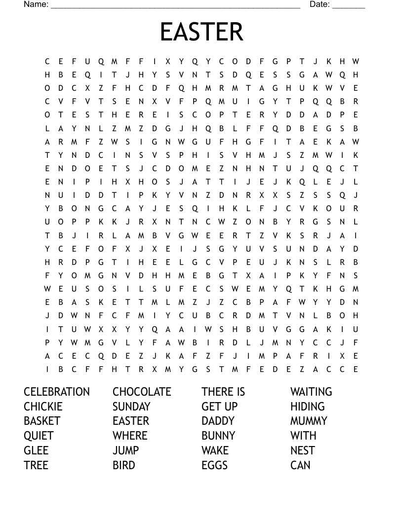 EASTER Word Search