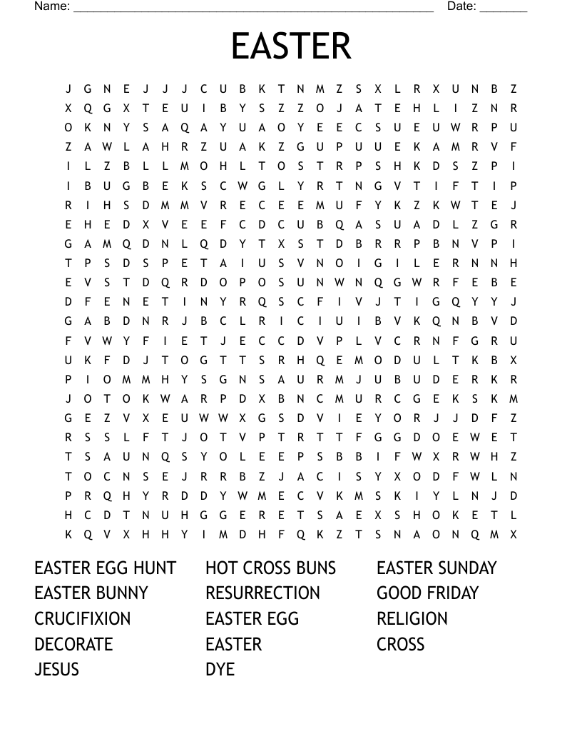 EASTER Word Search