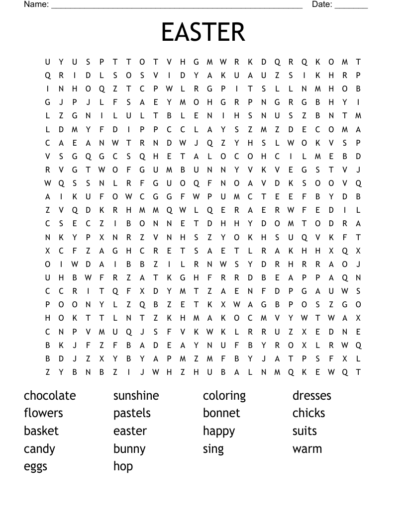 EASTER Word Search