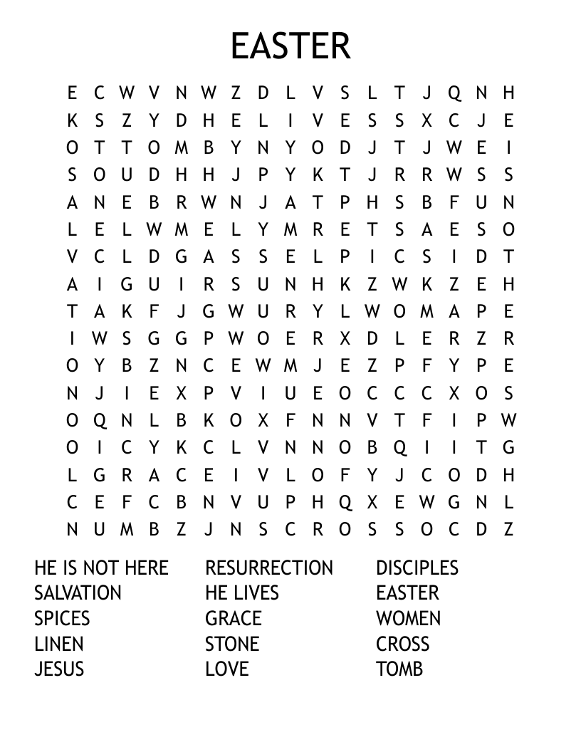 EASTER Word Search