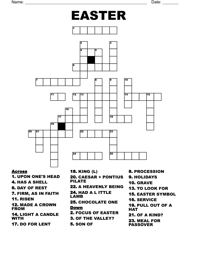 EASTER Crossword