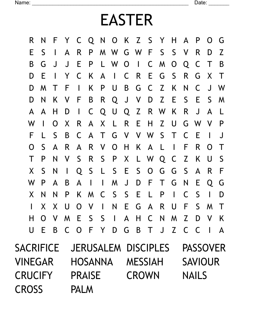 EASTER Word Search