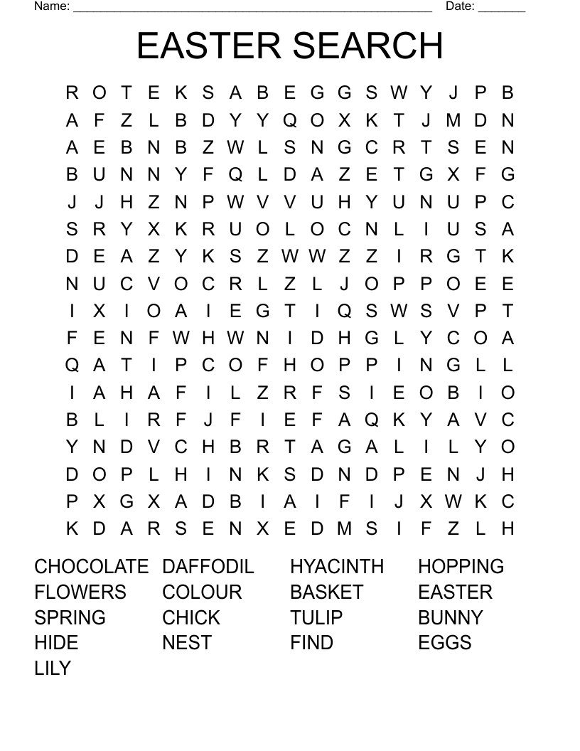 EASTER SEARCH Word Search