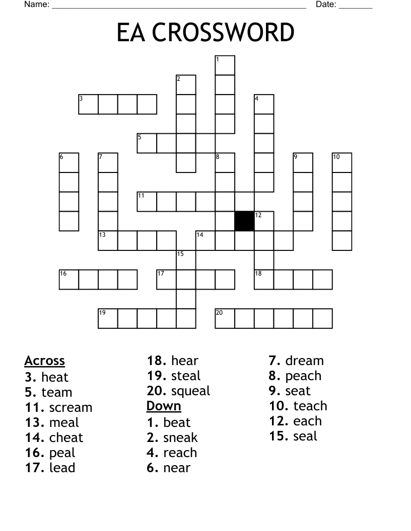 EA CROSSWORD