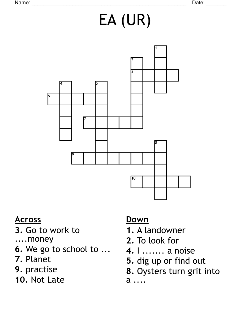 EA (UR) Crossword