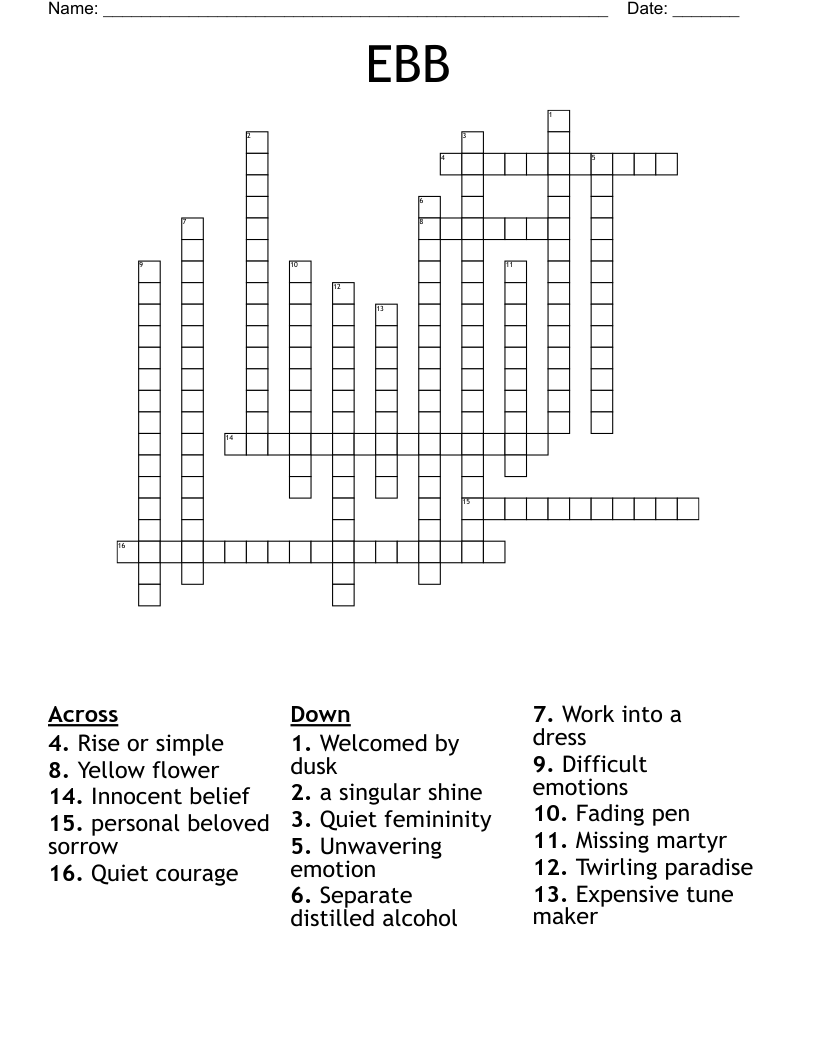 EBB Crossword