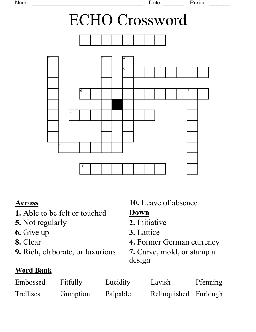 ECHO Crossword
