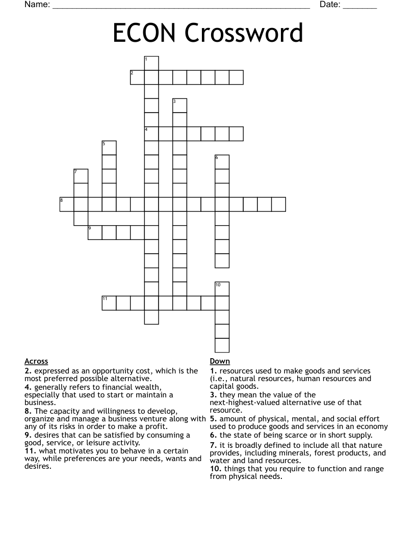 ECON Crossword 