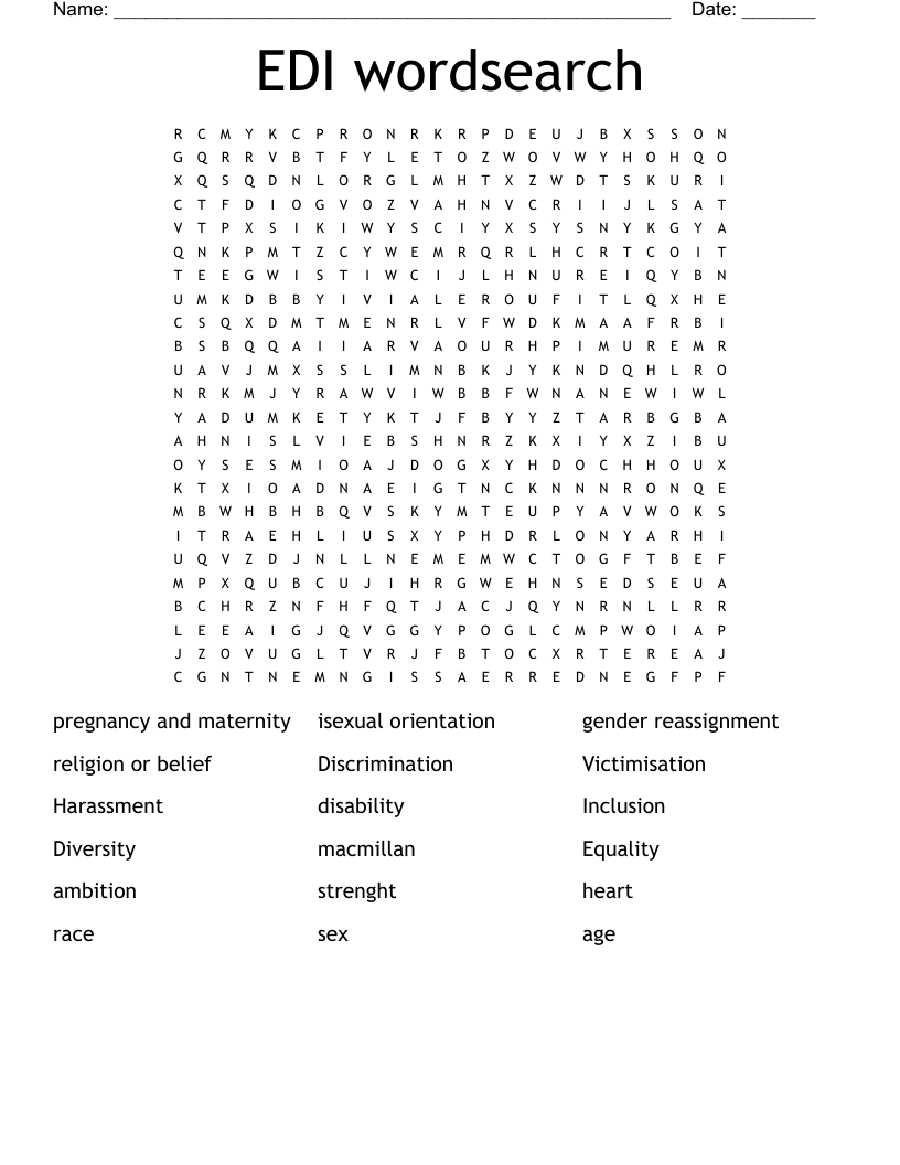 EDI wordsearch