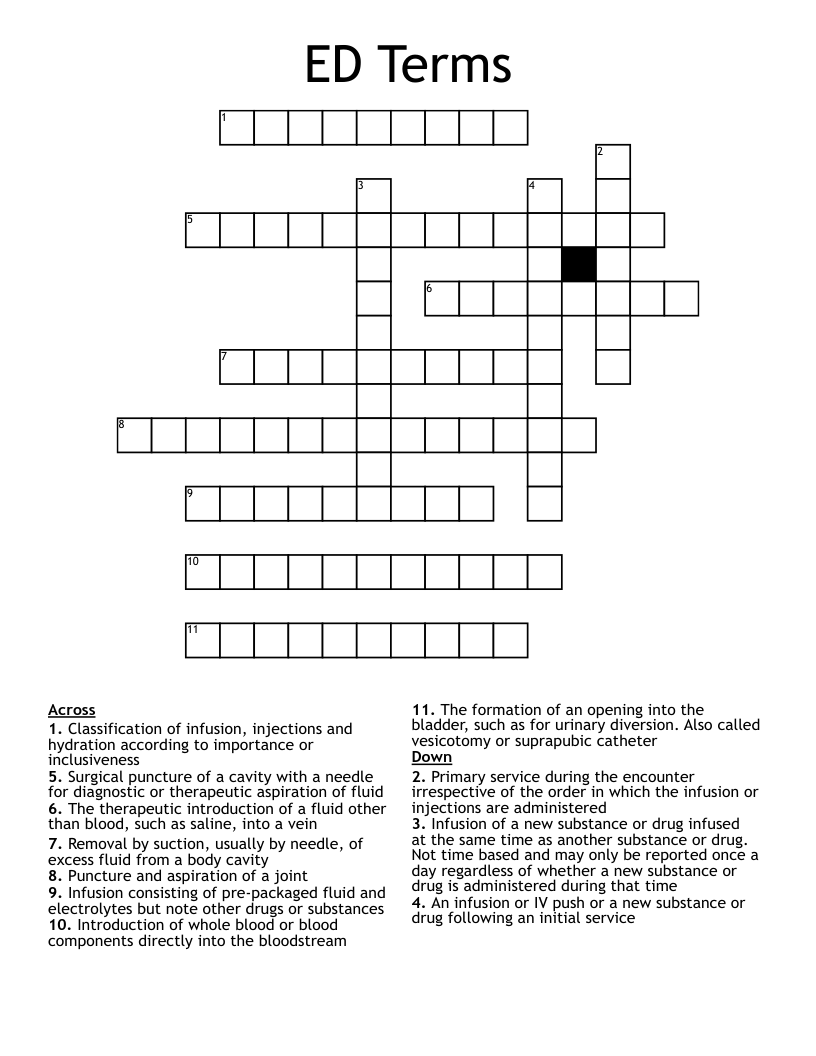 ED Terms Crossword