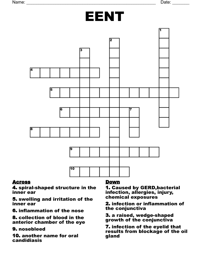 EENT Crossword