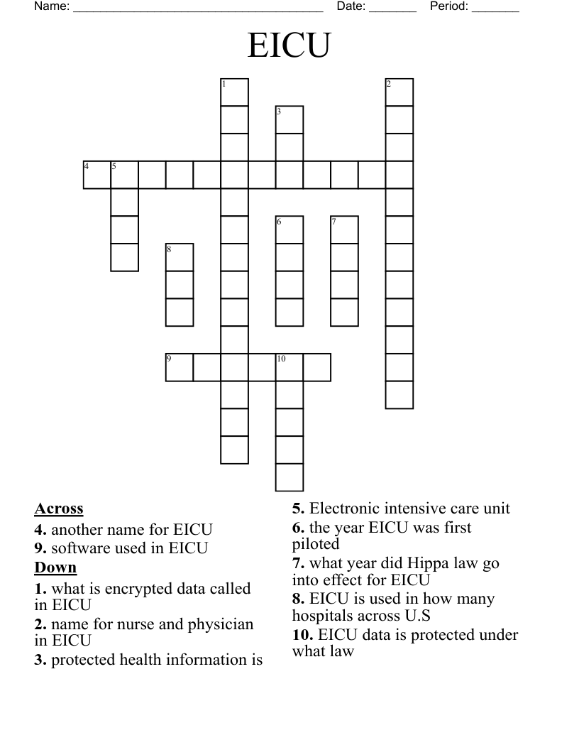 EICU Crossword