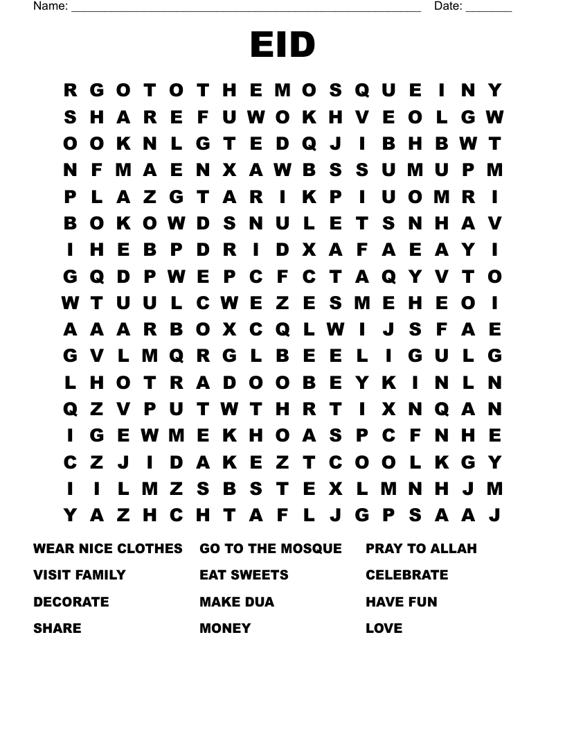 EID  Word Search