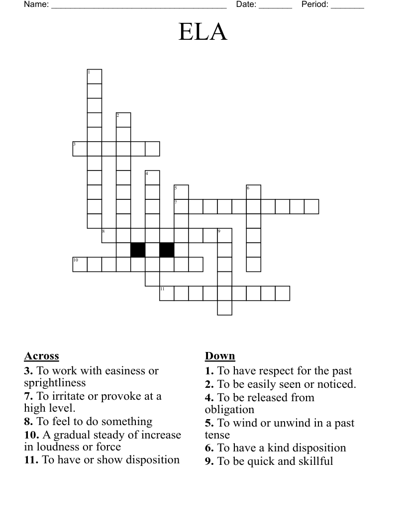 ELA Crossword