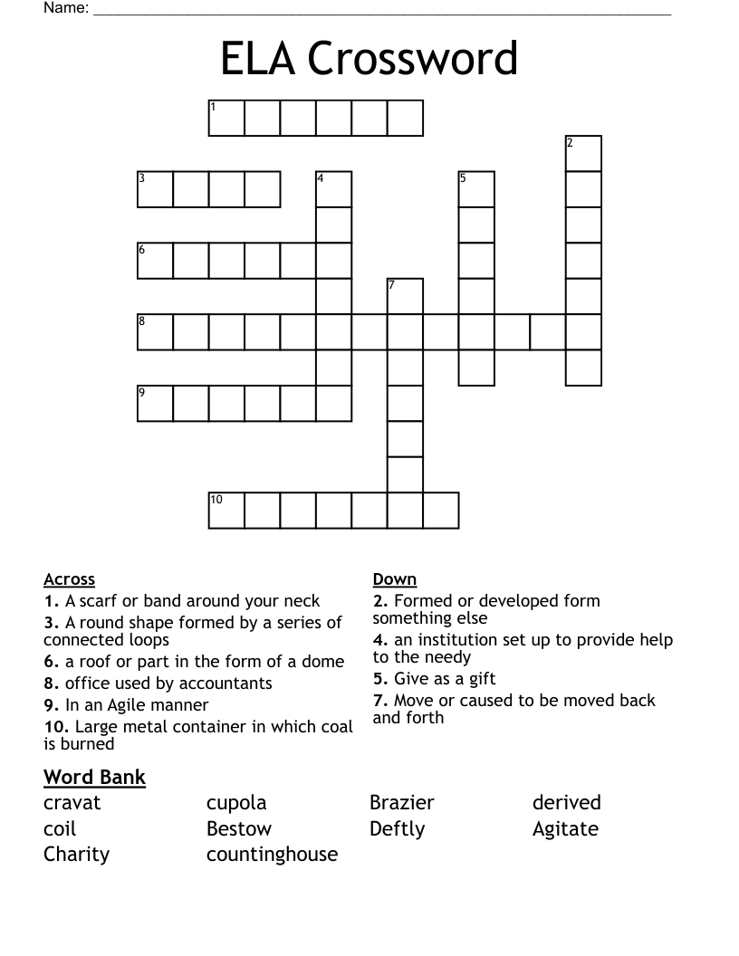 ELA Crossword