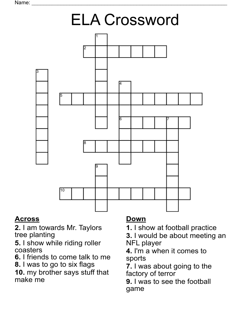 ELA Crossword
