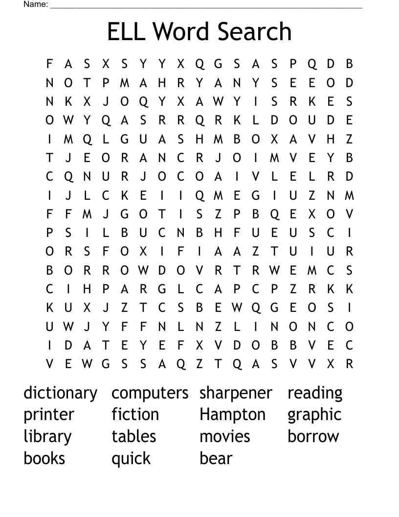 ELL Word Search