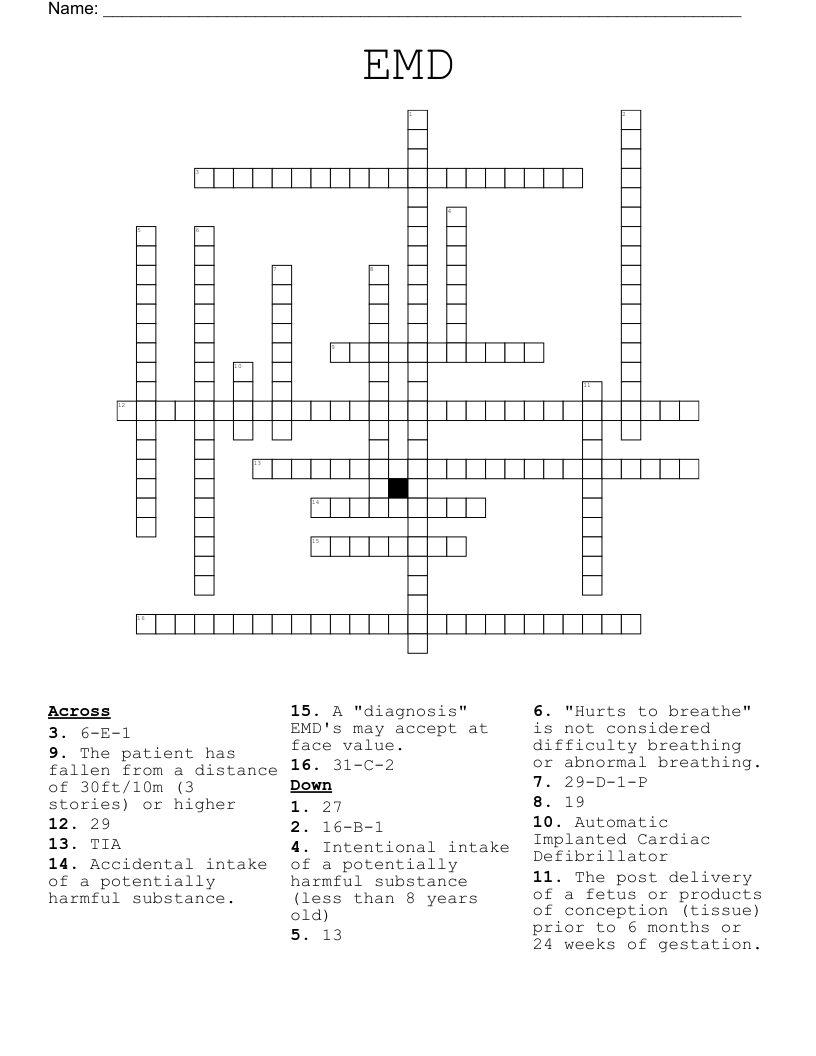 EMD  Crossword