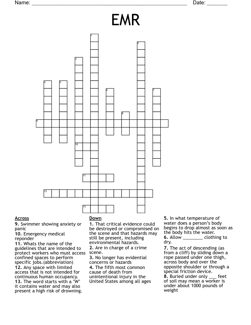EMR Crossword