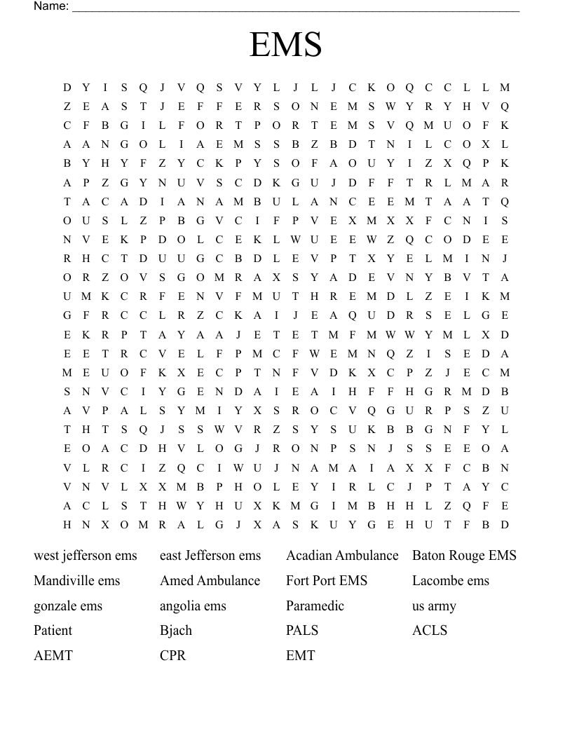 EMS Word Search