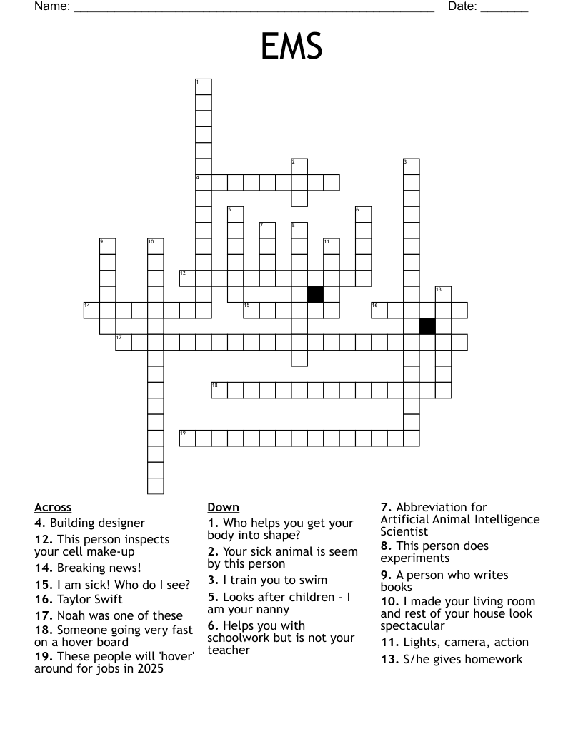 EMS Crossword