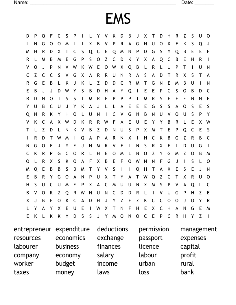 EMS Word Search