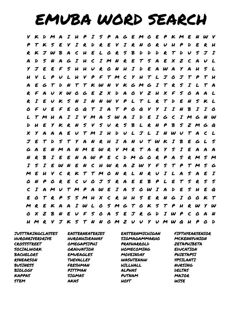 EMUBA WORD SEARCH